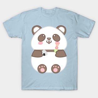 Panda eating Japanese desserts T-Shirt